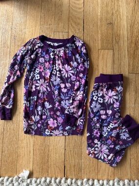 Little Sleepies Purple Floral 2T Long Sleeve/Pants Pajama Set